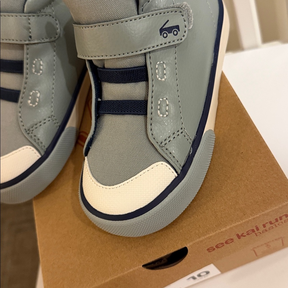 See Kai Run Kids Drew Sneakers in Gray and Blue